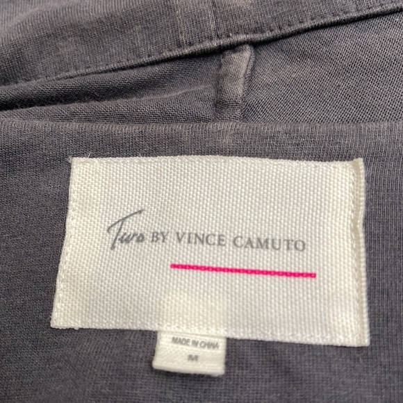 Vince Camuto Two Gray Washed Cotton Snap/Button/Zip Close Coat - New - Picture 3 of 12